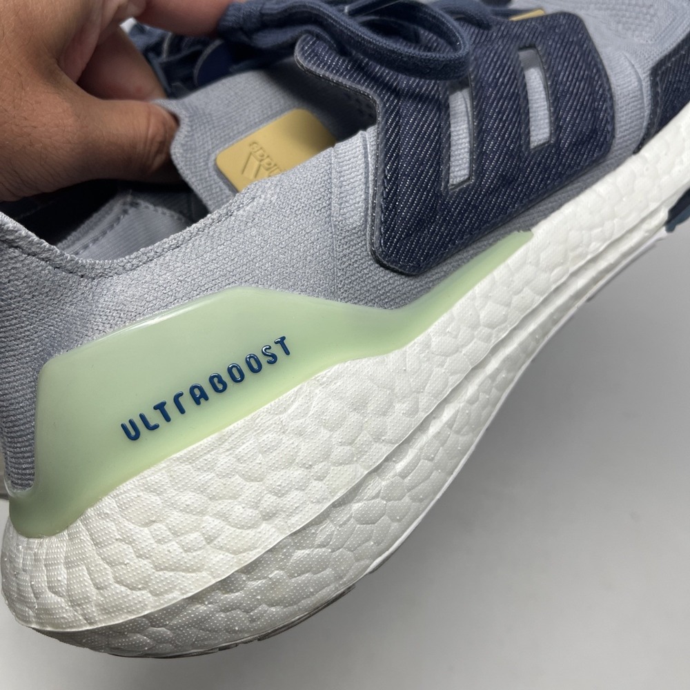 Adidas UltraBoost 22 Halo Silver/Shadow Navy/Linen Green GX9158 Men Sz 11.5 - Picture 8 of 12